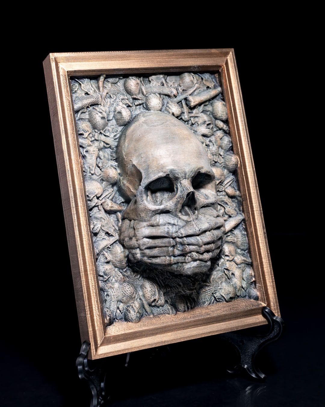 Three Wise Skulls — halloween decor, view 4, 3D printed by Craft & Press