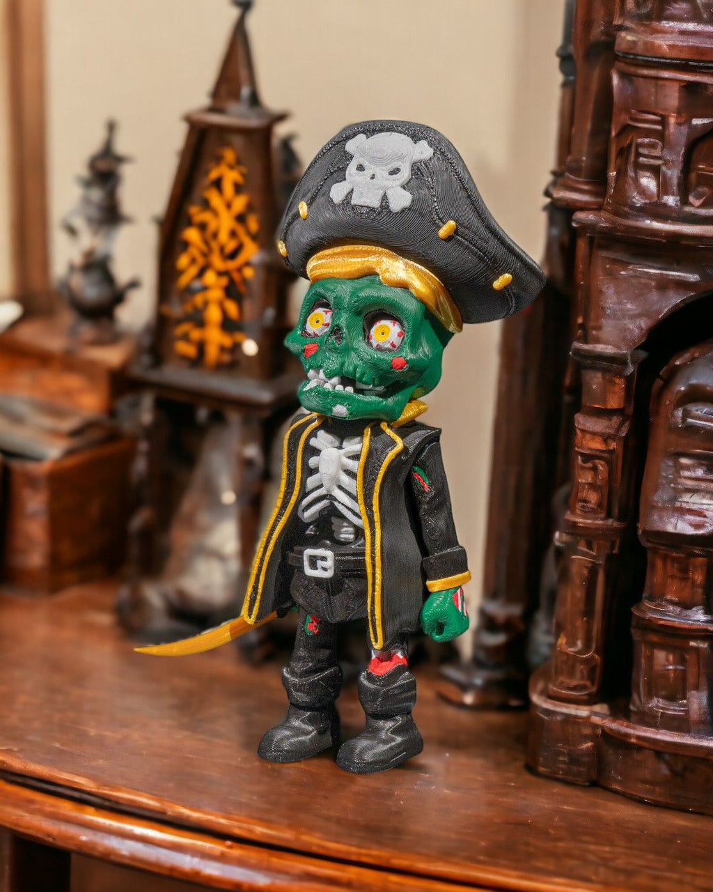 Undead Jobs - Pirate — halloween toy, view 4, 3D printed by Craft & Press