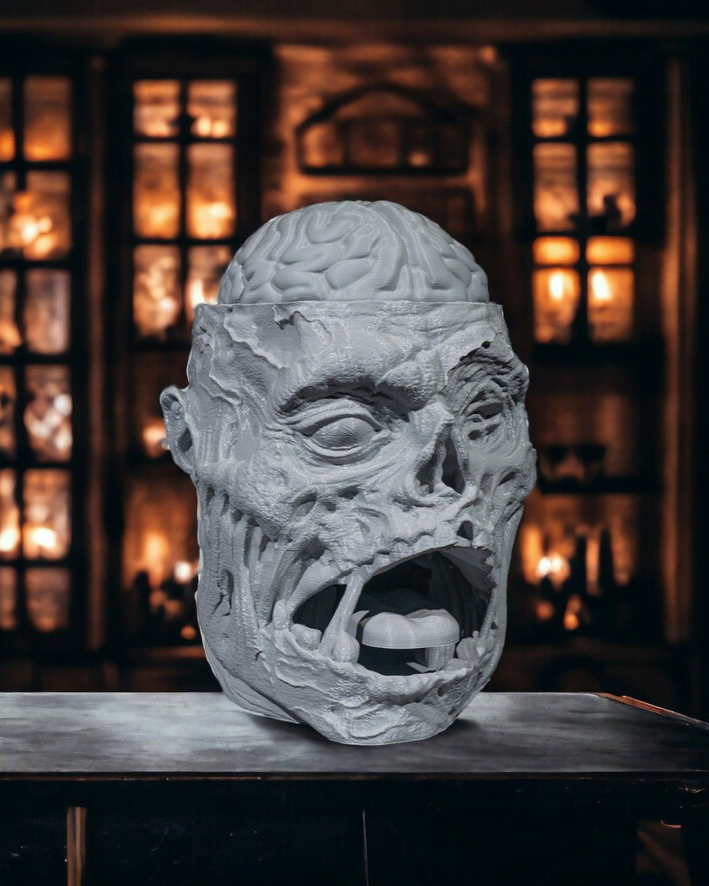 Zombie Cookie Jar — halloween candy holder, view 4, 3D printed by Craft & Press