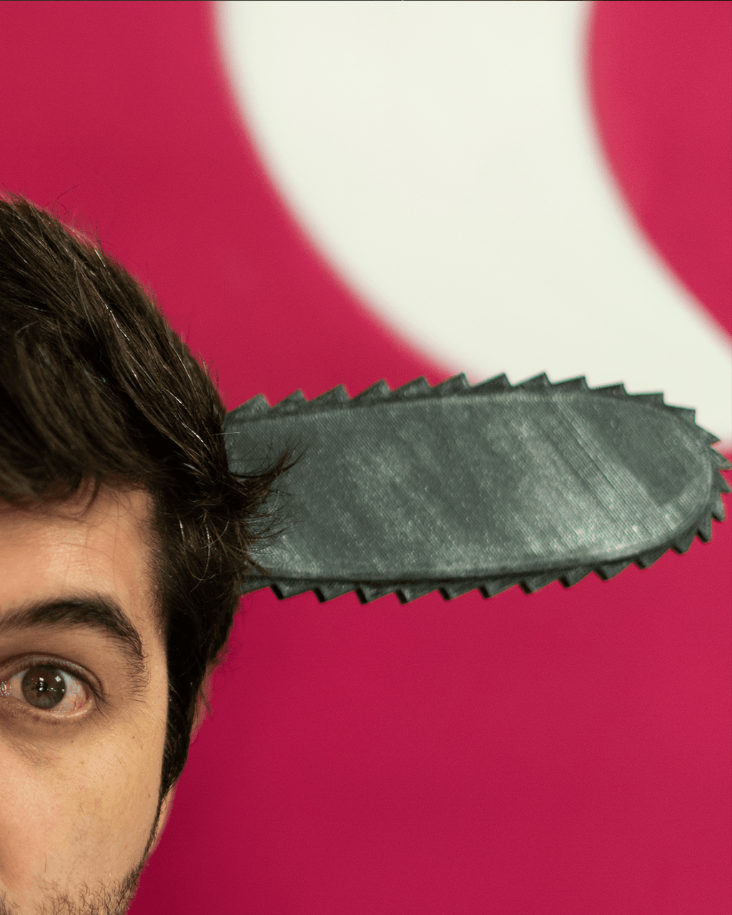 Brainwreck Chainsaw — halloween decor, view 5, 3D printed by Craft & Press