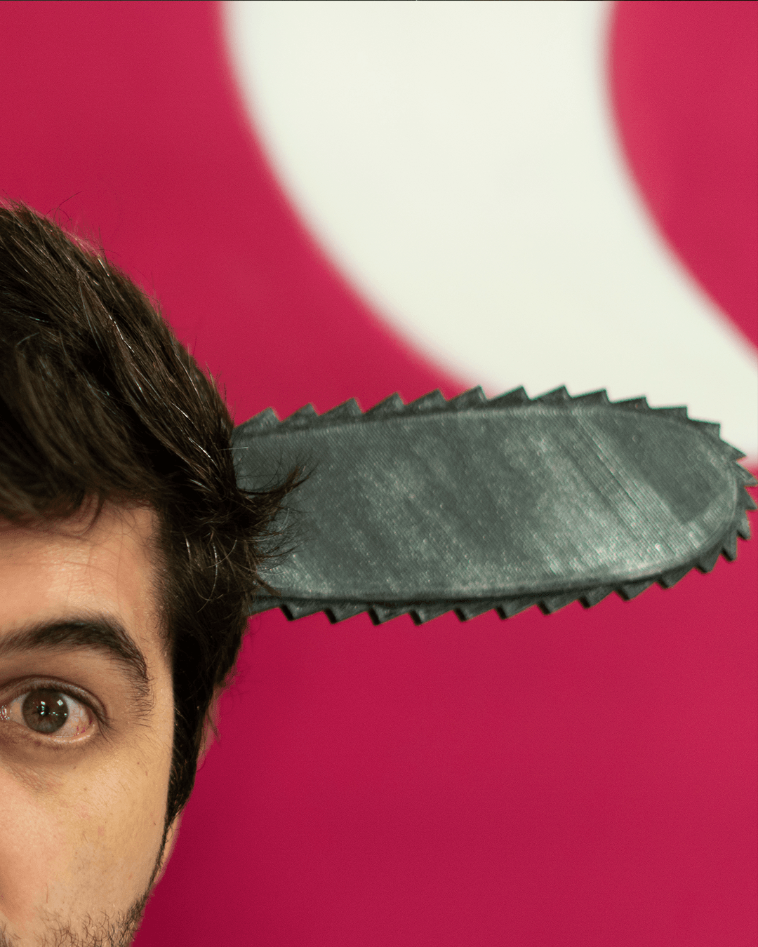 Brainwreck Chainsaw — halloween decor, view 5, 3D printed by Craft & Press