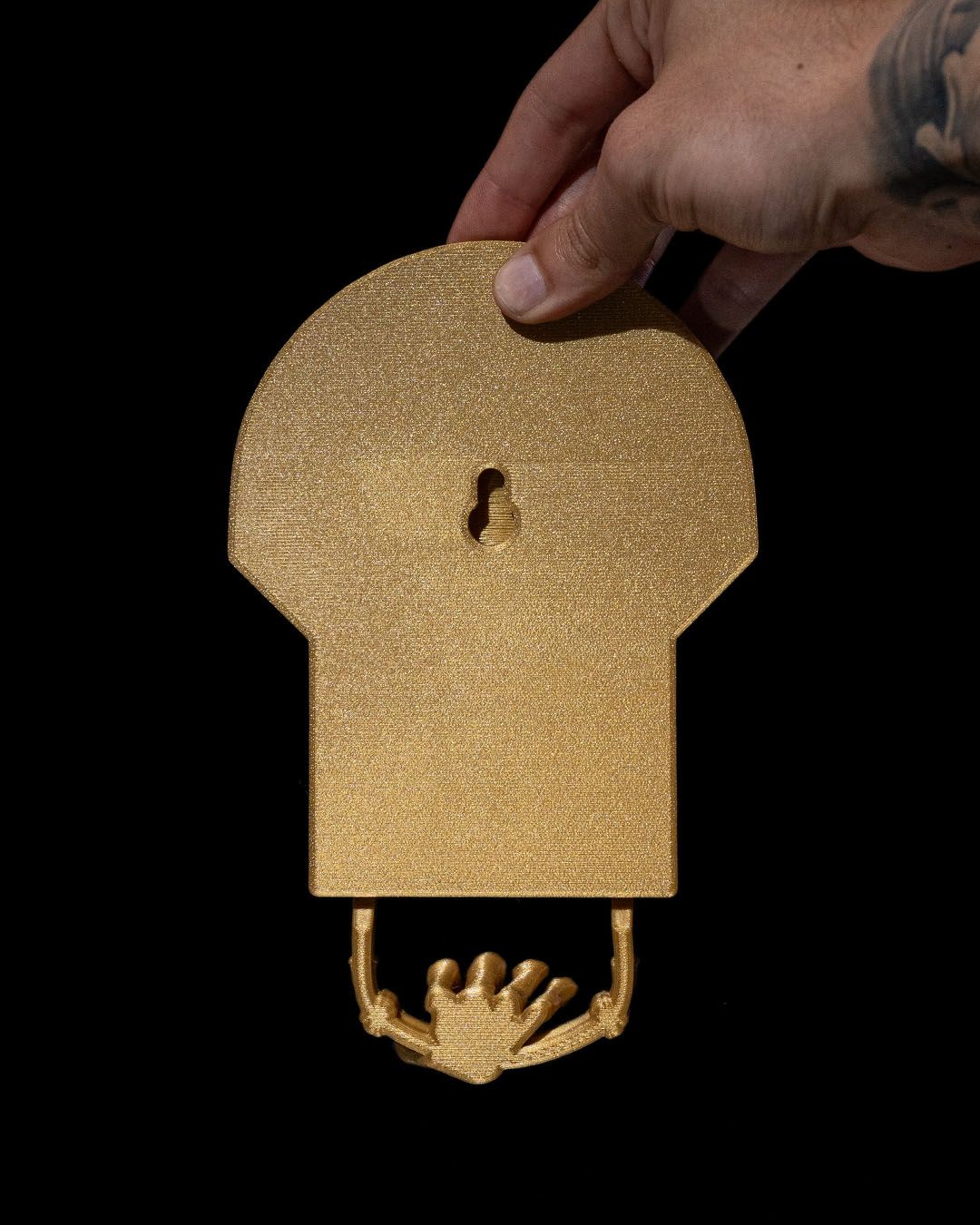 Skull Door Knocker — halloween wall decor, view 5, 3D printed by Craft & Press