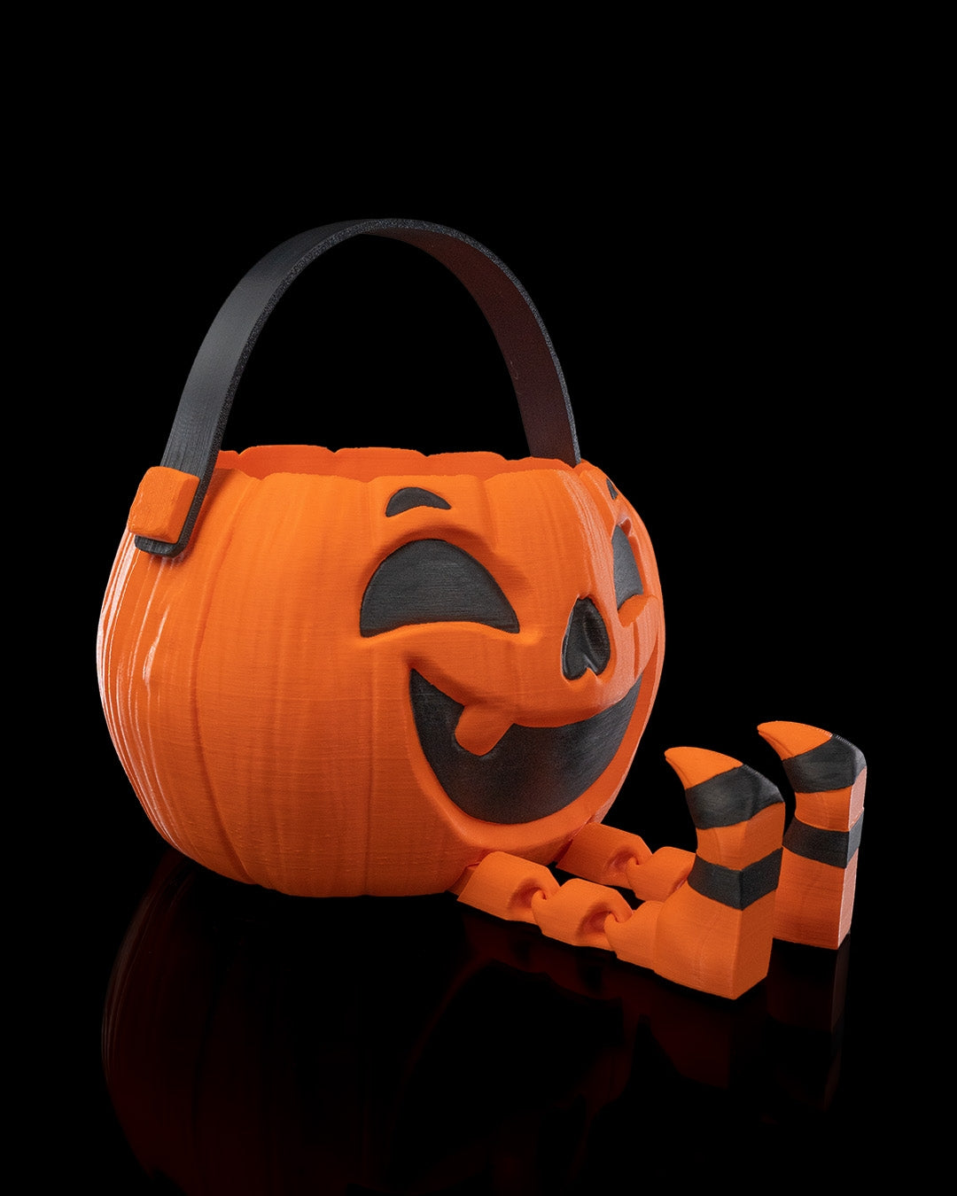 Walkin Pumpkin Candy Holder — halloween candy holder, view 5, 3D printed by Craft & Press