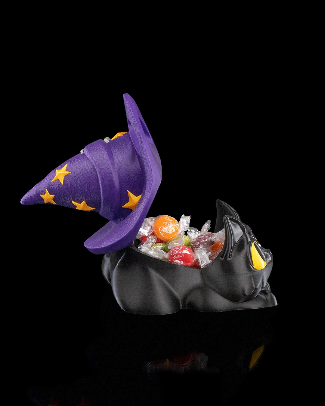 Witch Kitty Candy Holder — halloween candy holder, view 5, 3D printed by Craft & Press