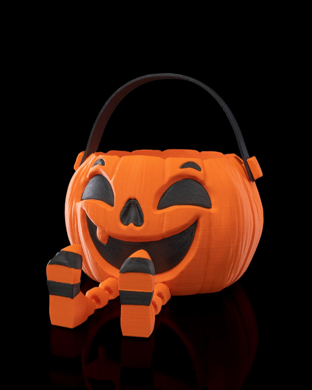 Walkin Pumpkin Candy Holder — halloween candy holder, view 6, 3D printed by Craft & Press