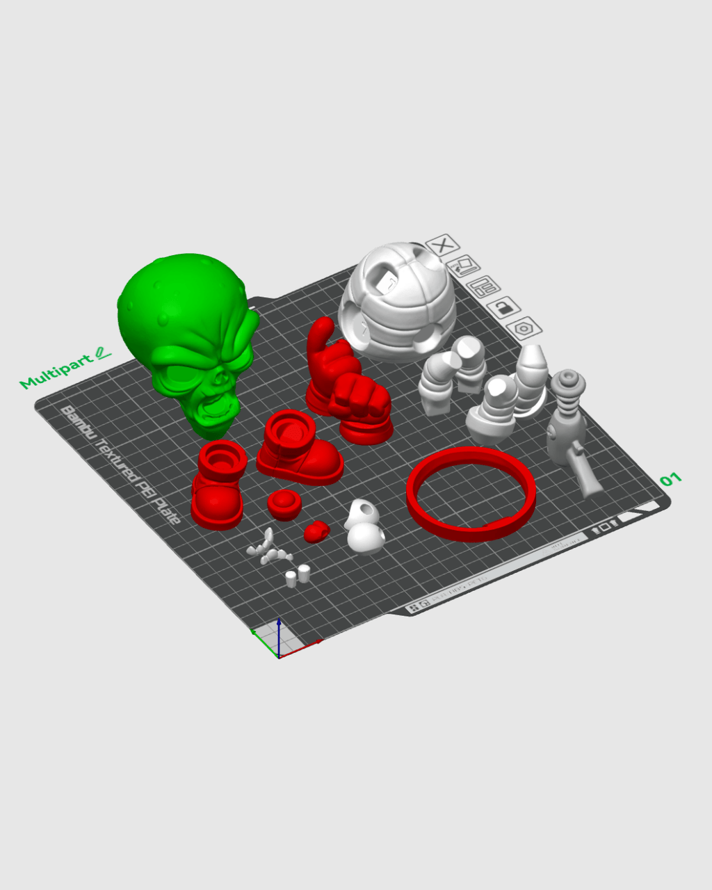 Alien Ranger — halloween decor, view 7, 3D printed by Craft & Press