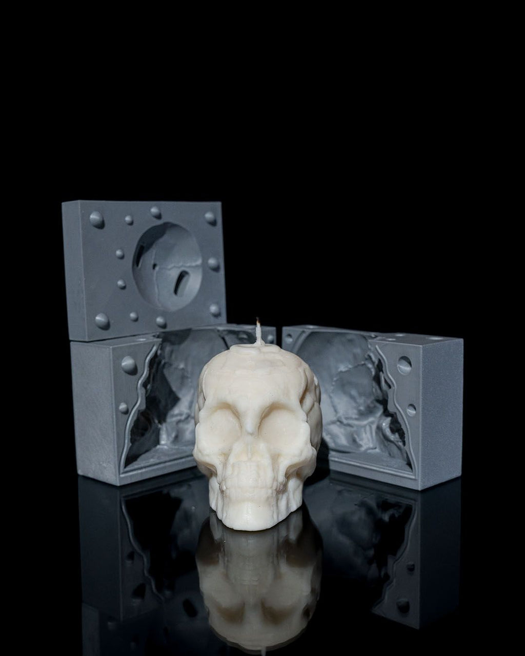 Skull Scent Candle Mold — halloween decor, view 7, 3D printed by Craft & Press