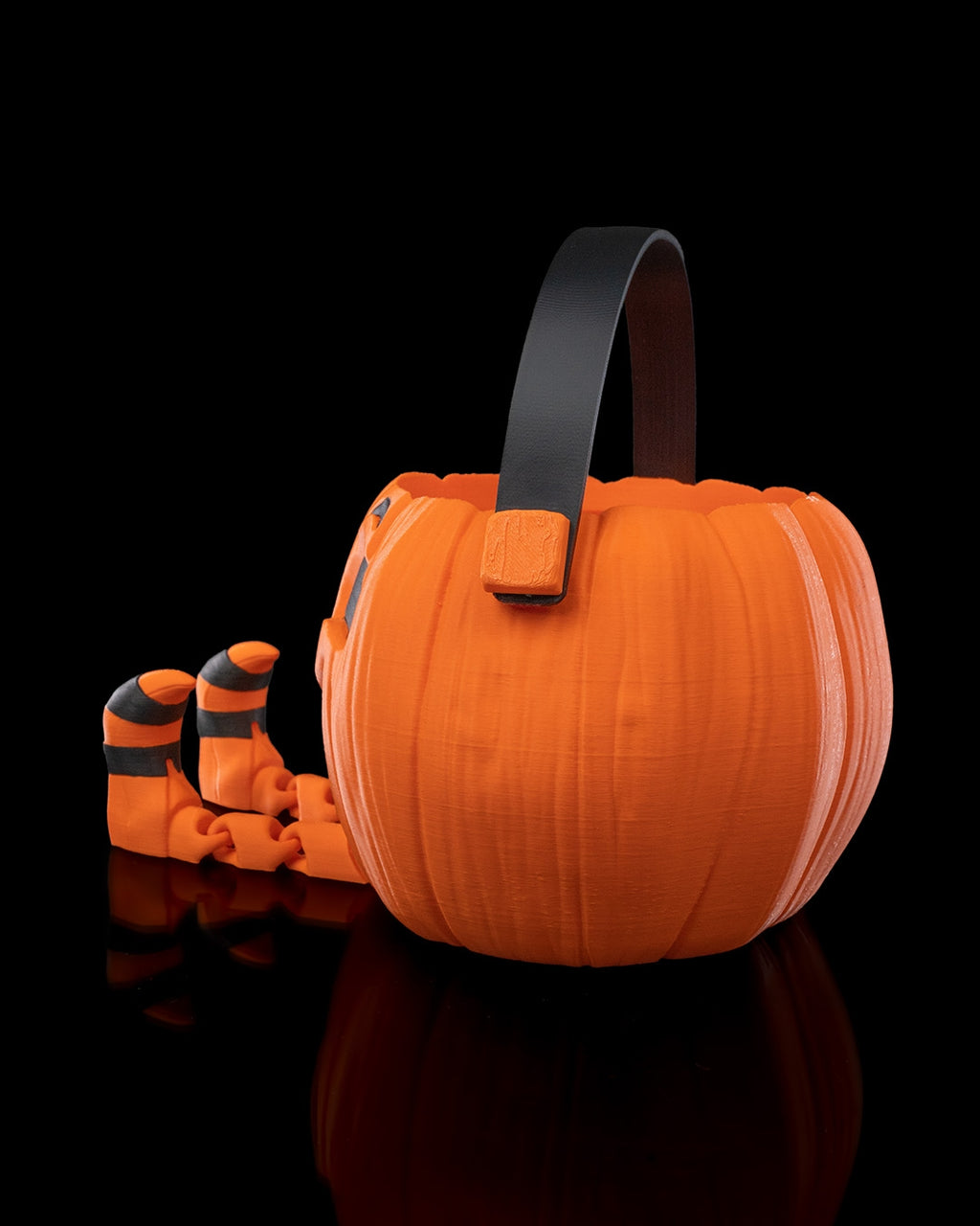 Walkin Pumpkin Candy Holder — halloween candy holder, view 7, 3D printed by Craft & Press