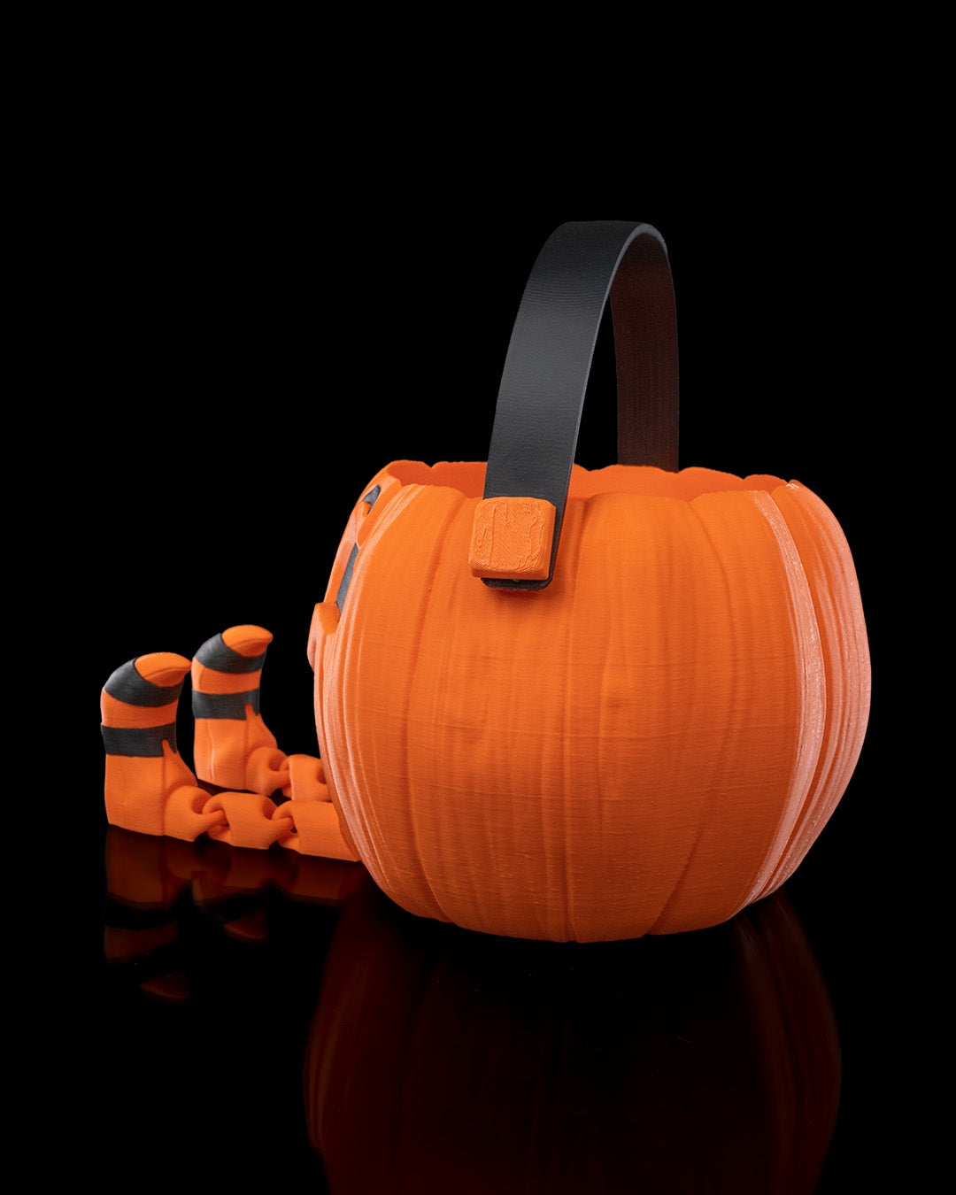 Walkin Pumpkin Candy Holder — halloween candy holder, view 7, 3D printed by Craft & Press