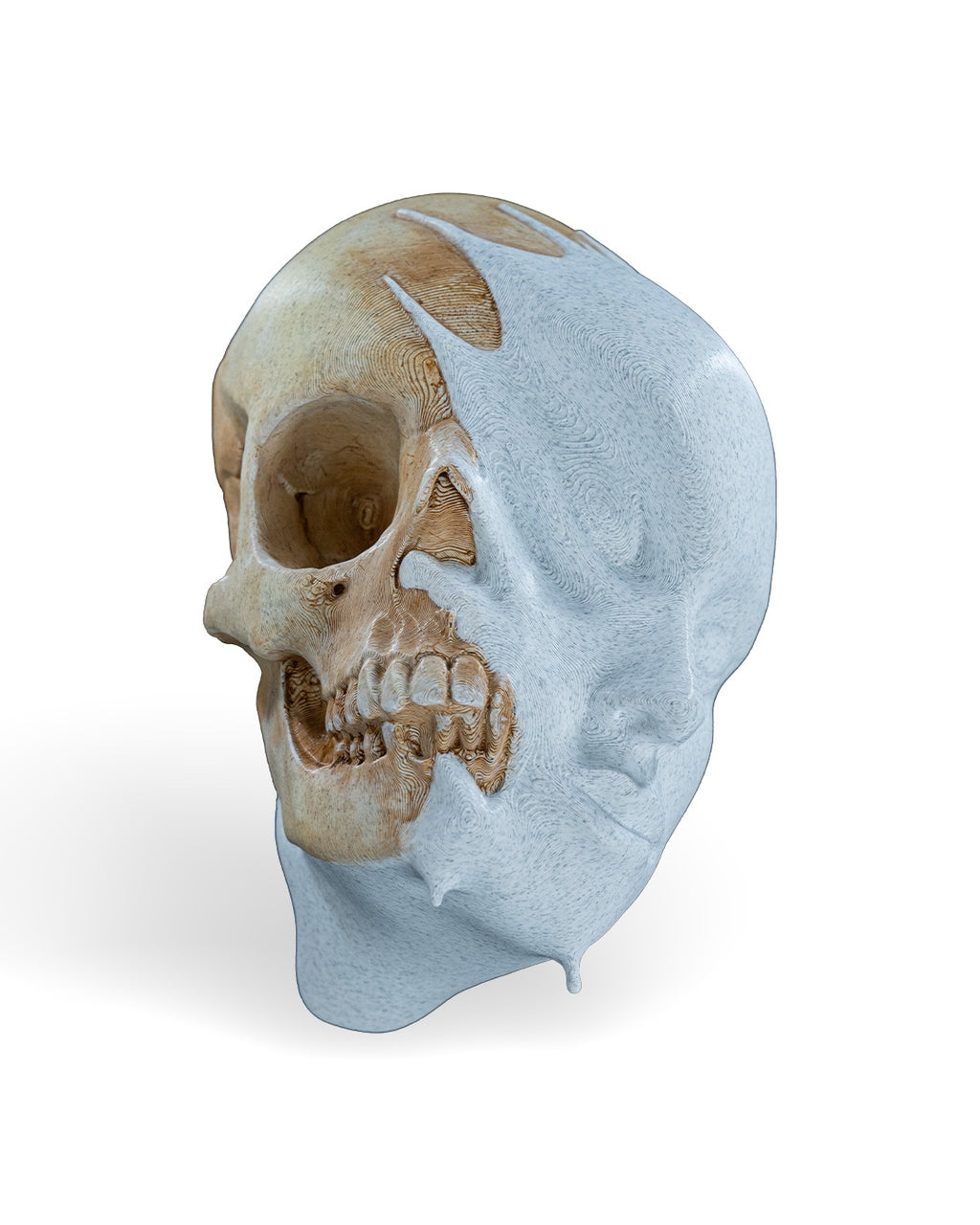 Melting Face Wall Mount — halloween wall decor, view 8, 3D printed by Craft & Press