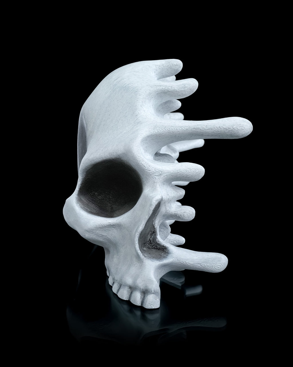 RIPped skull — halloween decor, view 8, 3D printed by Craft & Press