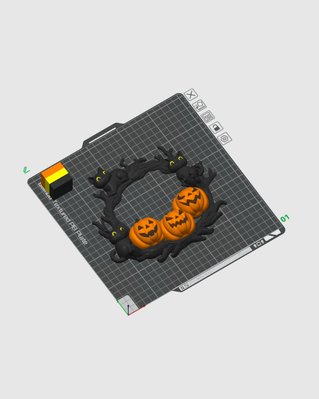 The Cozy Patch - Wreath — halloween wall decor, view 8, 3D printed by Craft & Press