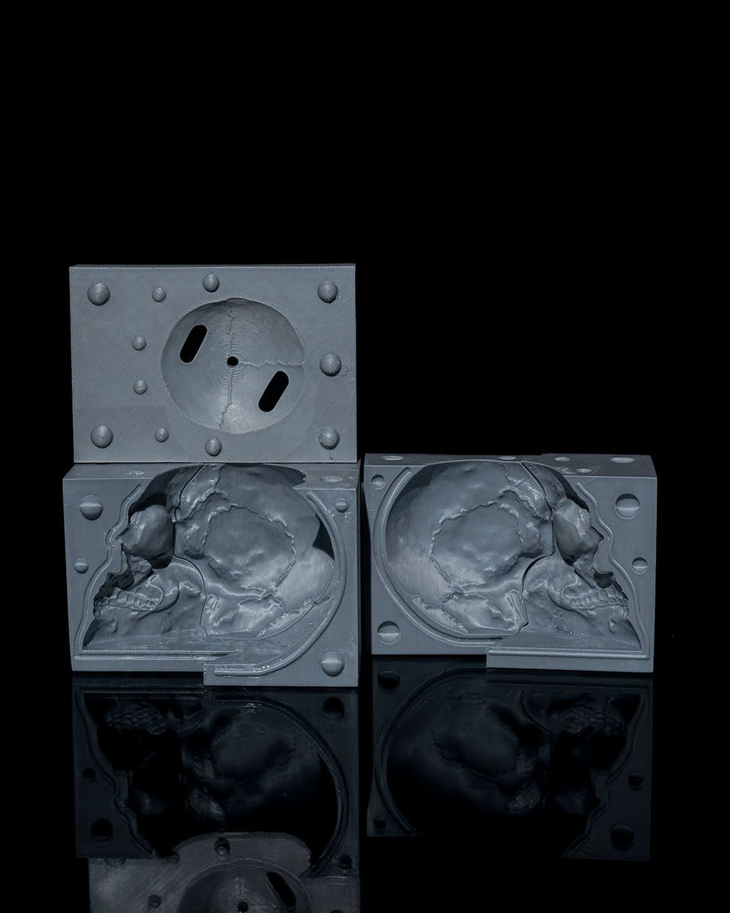 Skull Scent Candle Mold — halloween decor, view 9, 3D printed by Craft & Press