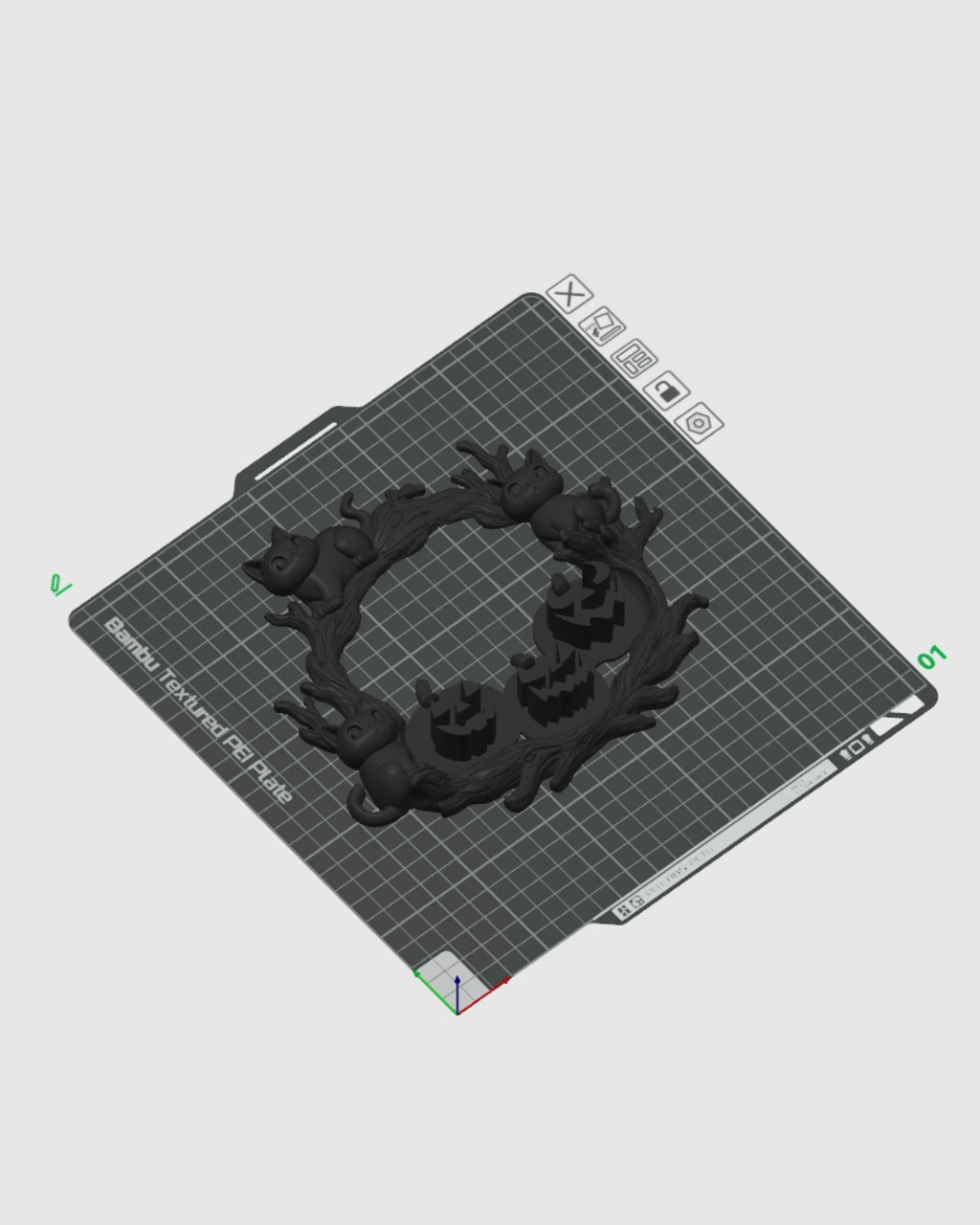 The Cozy Patch - Wreath — halloween wall decor, view 9, 3D printed by Craft & Press