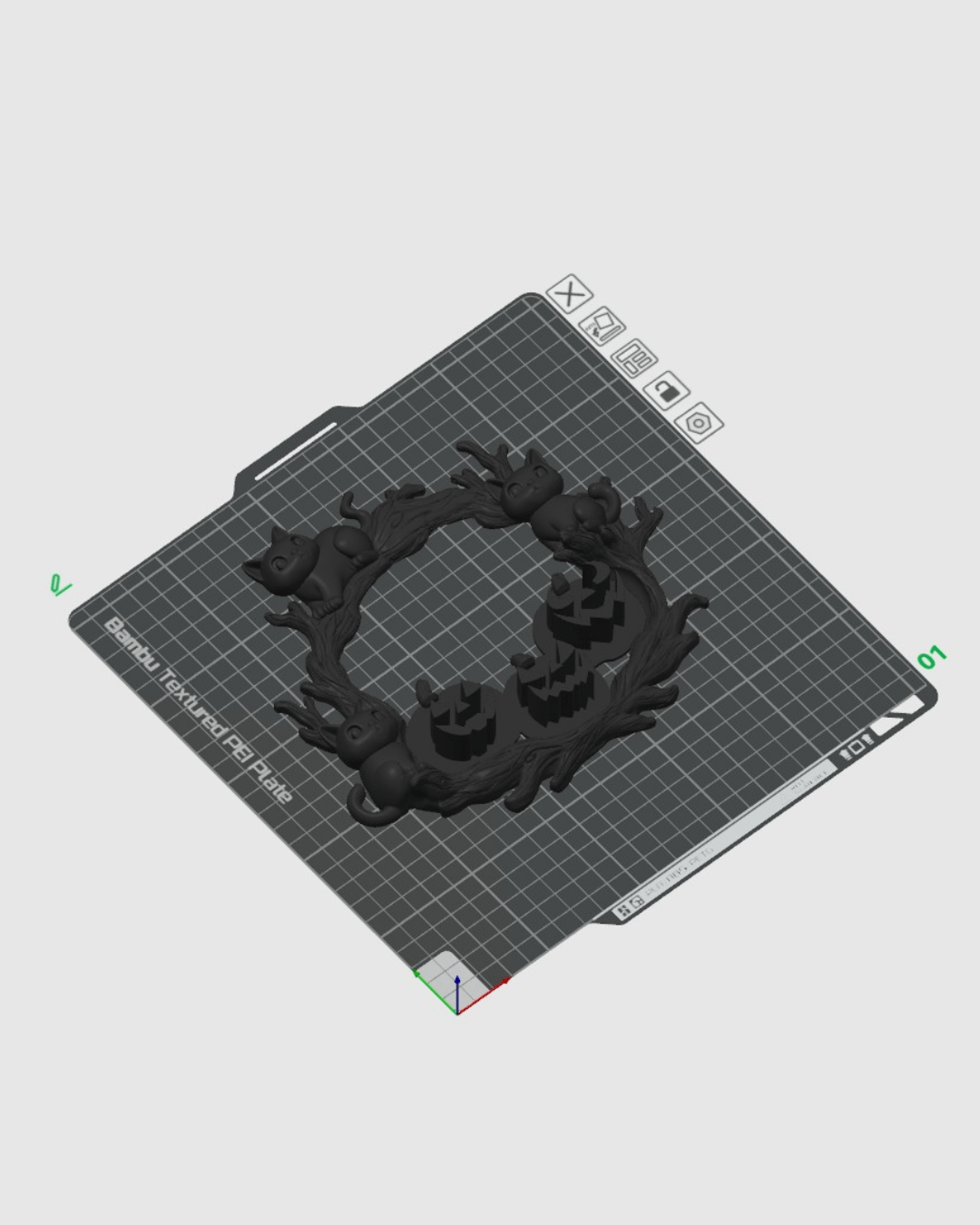 The Cozy Patch - Wreath — halloween wall decor, view 9, 3D printed by Craft & Press