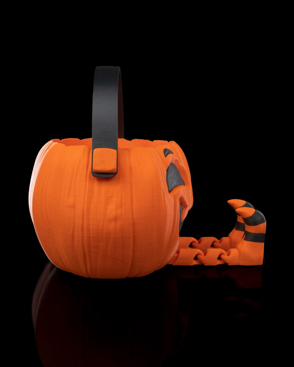 Walkin Pumpkin Candy Holder — halloween candy holder, view 9, 3D printed by Craft & Press