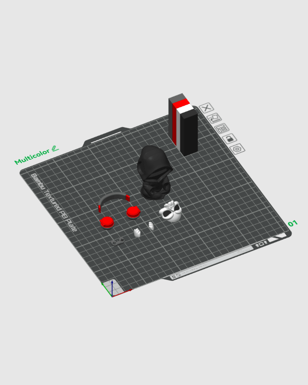 Press F — halloween toy, view 10, 3D printed by Craft & Press