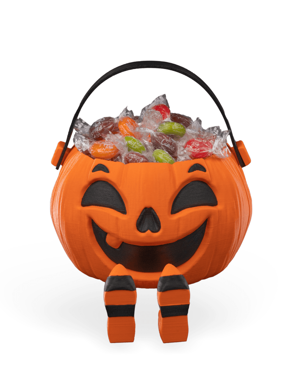 Walkin Pumpkin Candy Holder — halloween candy holder, view 10, 3D printed by Craft & Press