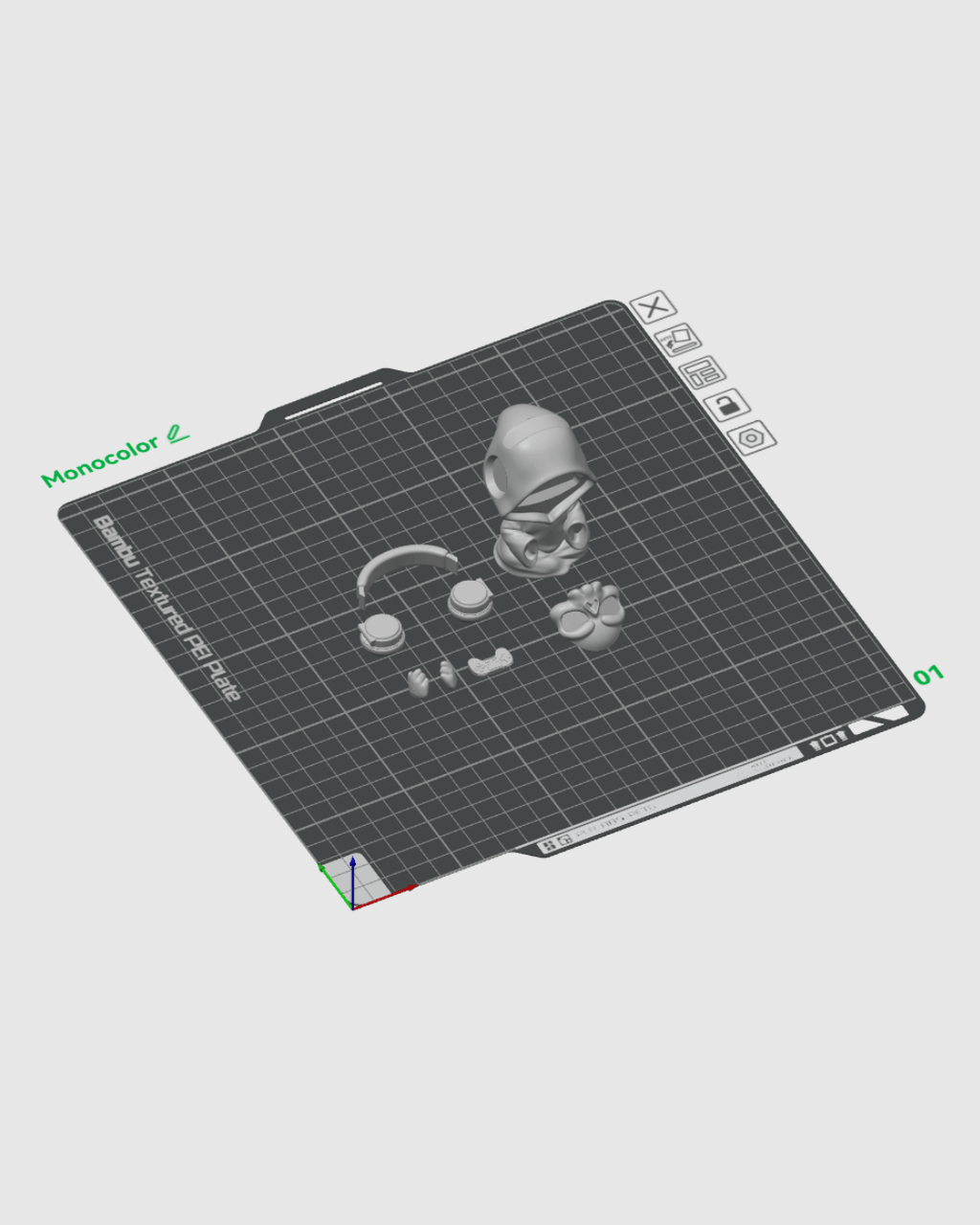 Press F — halloween toy, view 11, 3D printed by Craft & Press