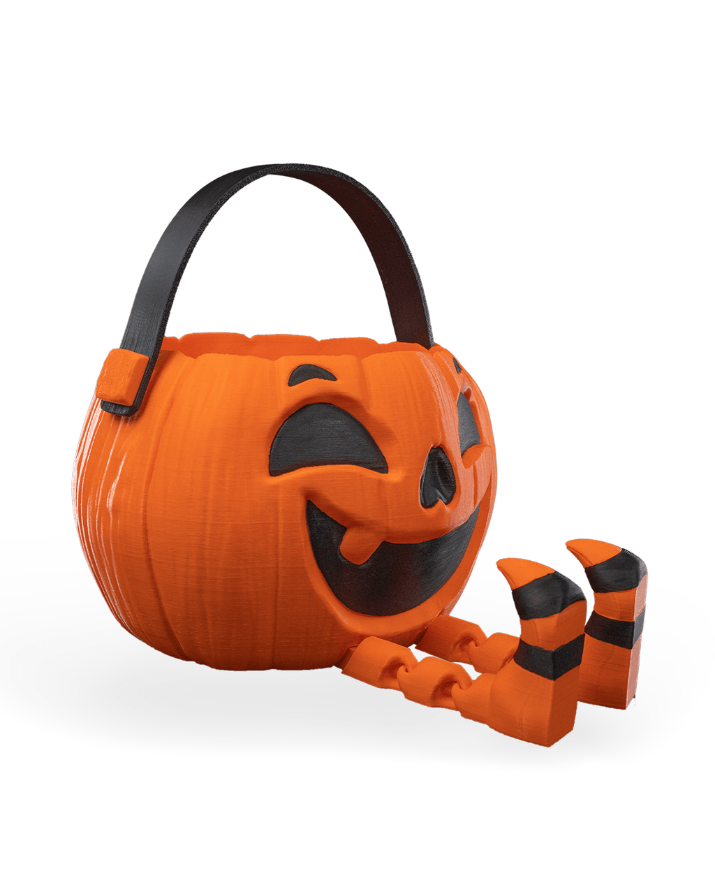 Walkin Pumpkin Candy Holder — halloween candy holder, view 11, 3D printed by Craft & Press