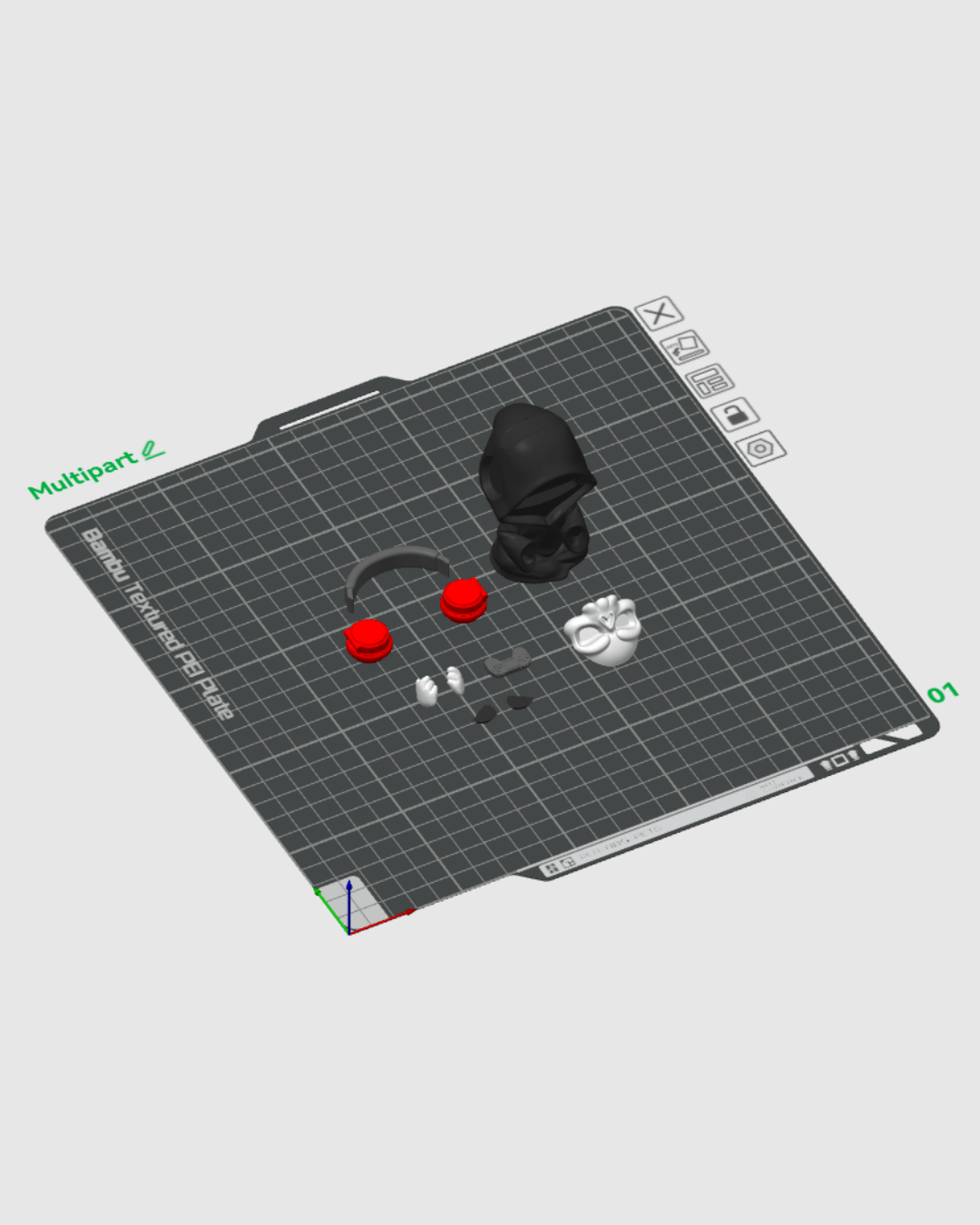Press F — halloween toy, view 12, 3D printed by Craft & Press