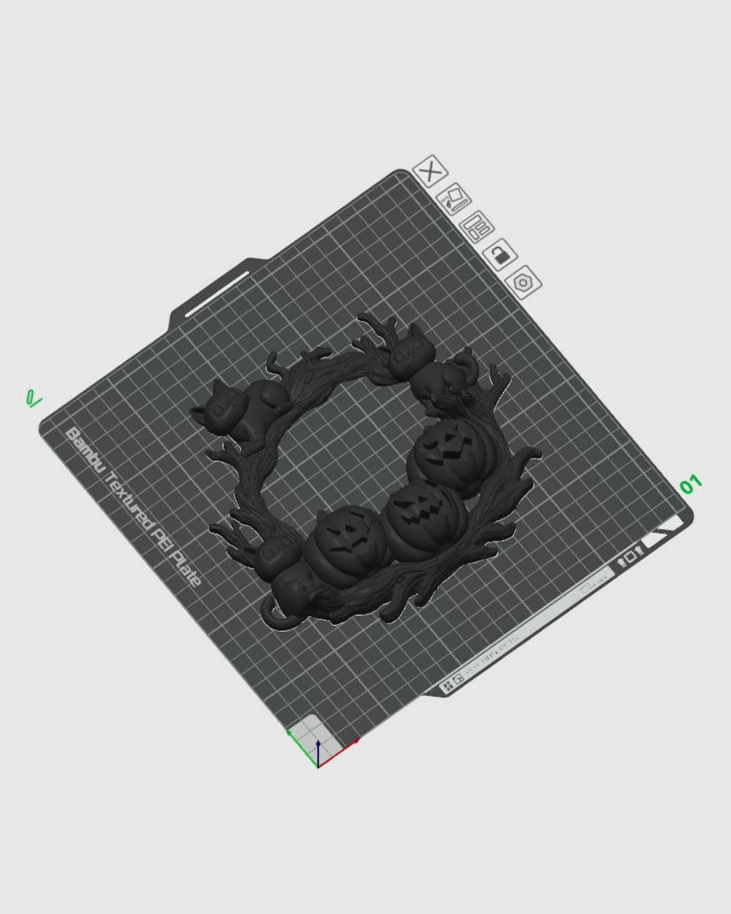 The Cozy Patch - Wreath — halloween wall decor, view 12, 3D printed by Craft & Press