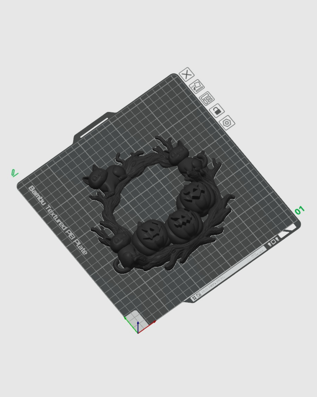 The Cozy Patch - Wreath — halloween wall decor, view 12, 3D printed by Craft & Press
