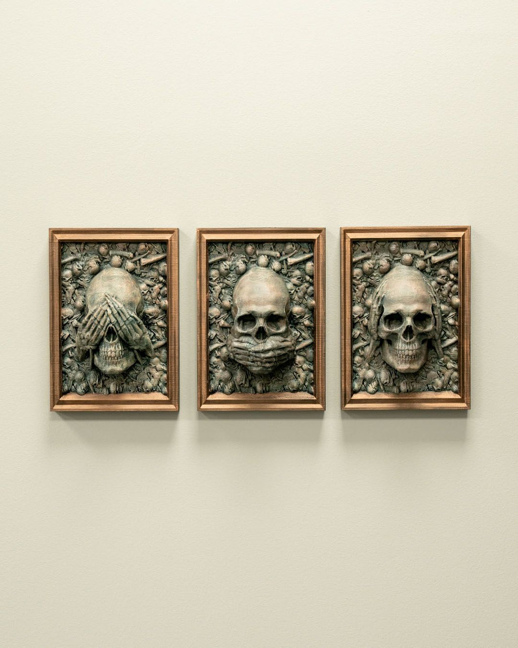 Three Wise Skulls — halloween decor, view 12, 3D printed by Craft & Press