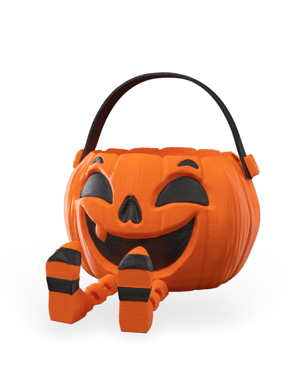 Walkin Pumpkin Candy Holder — halloween candy holder, view 12, 3D printed by Craft & Press
