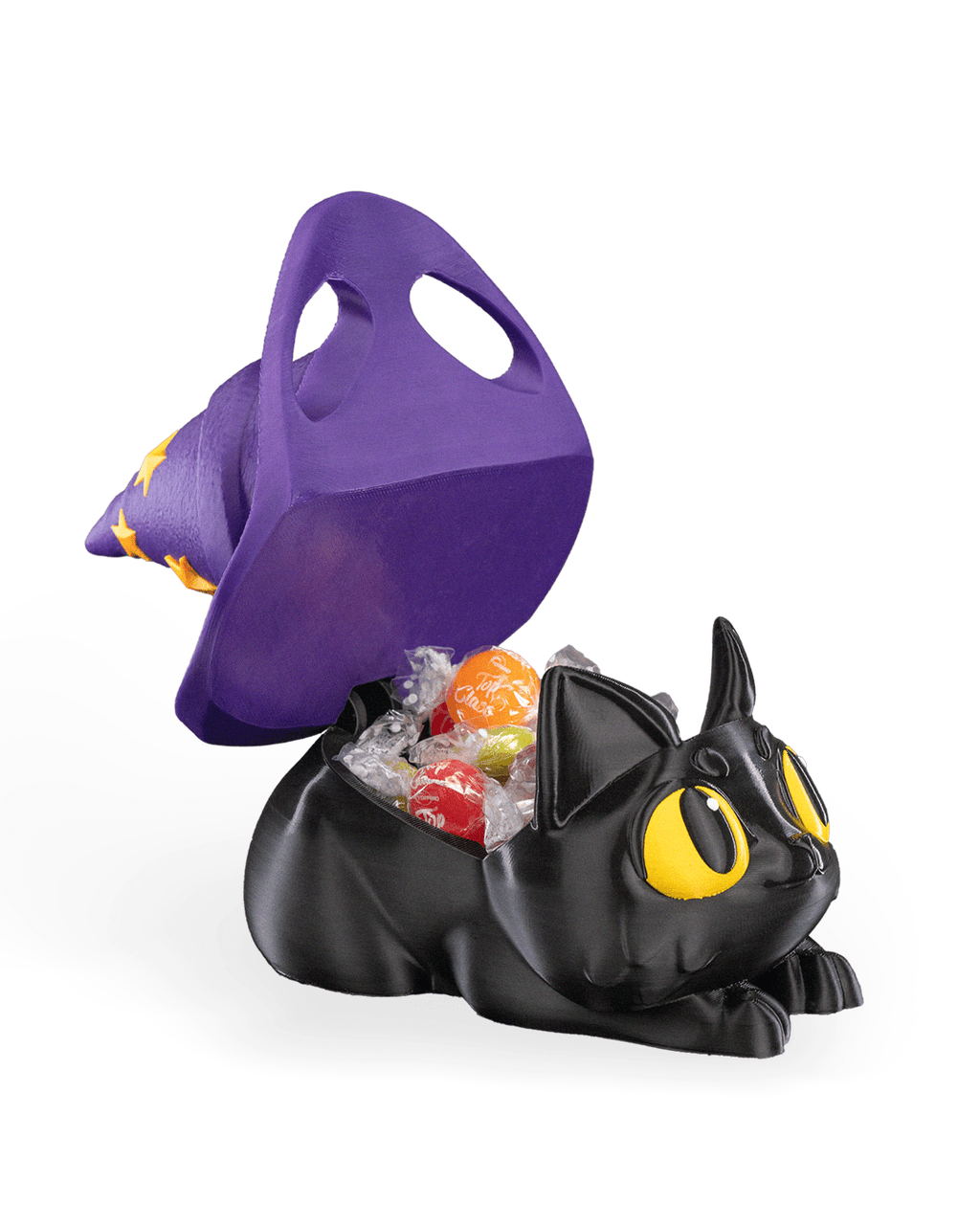 Witch Kitty Candy Holder — halloween candy holder, view 12, 3D printed by Craft & Press