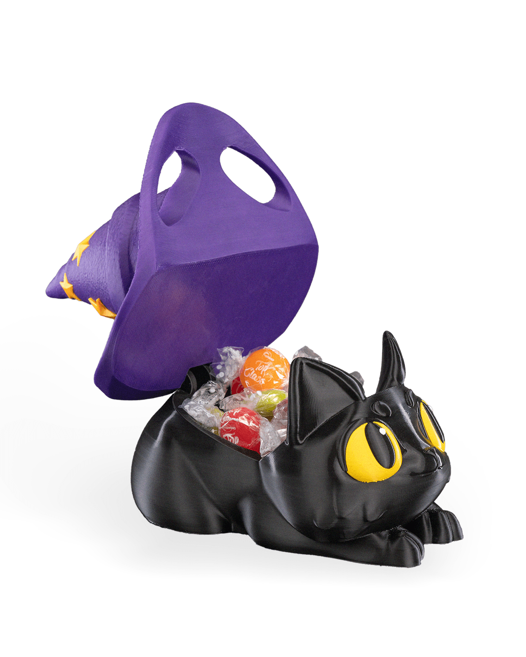 Witch Kitty Candy Holder — halloween candy holder, view 12, 3D printed by Craft & Press