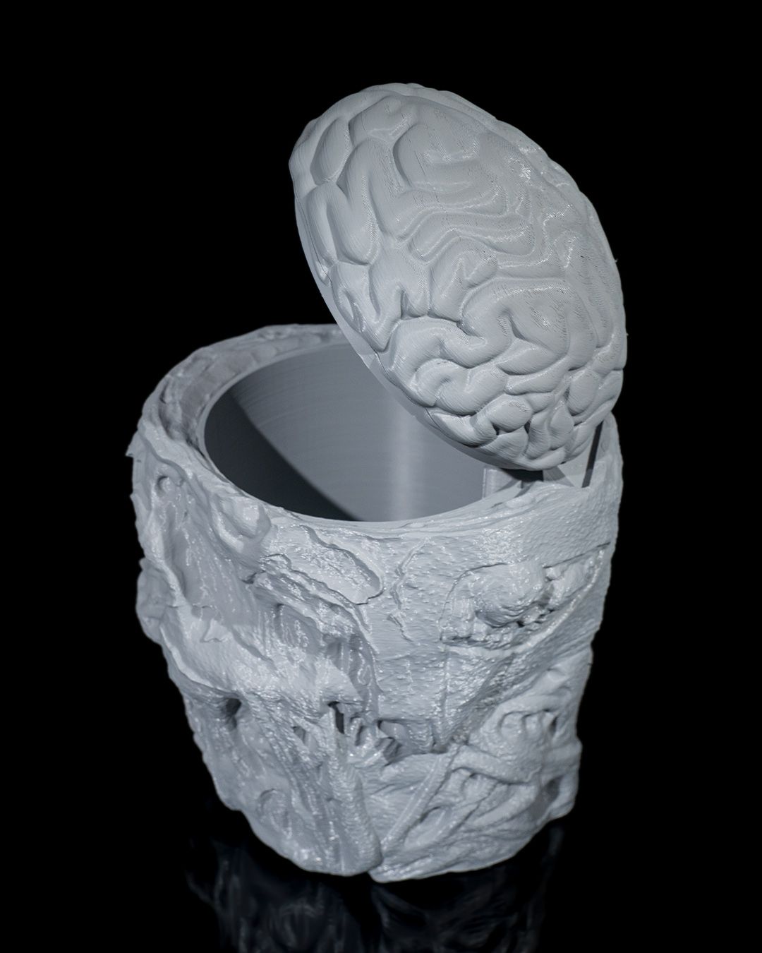Zombie Cookie Jar — halloween candy holder, view 12, 3D printed by Craft & Press