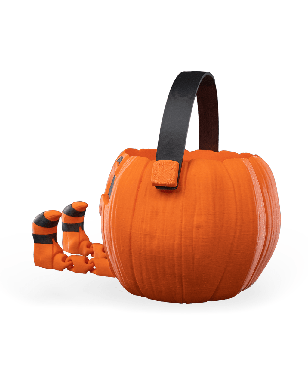 Walkin Pumpkin Candy Holder — halloween candy holder, view 13, 3D printed by Craft & Press