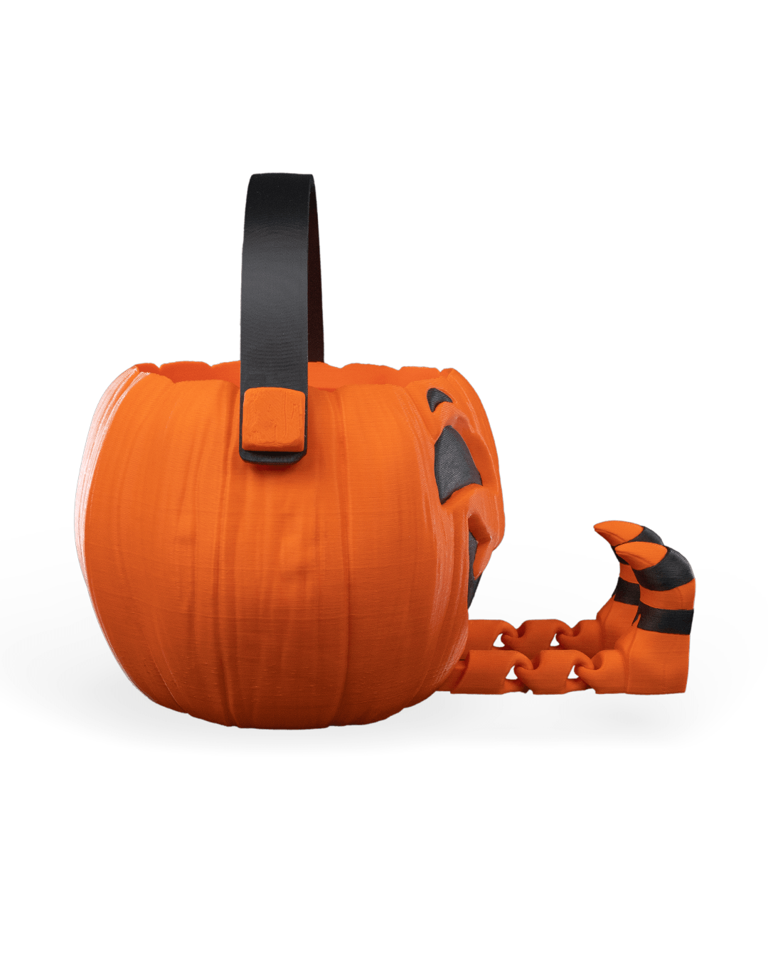 Walkin Pumpkin Candy Holder — halloween candy holder, view 15, 3D printed by Craft & Press