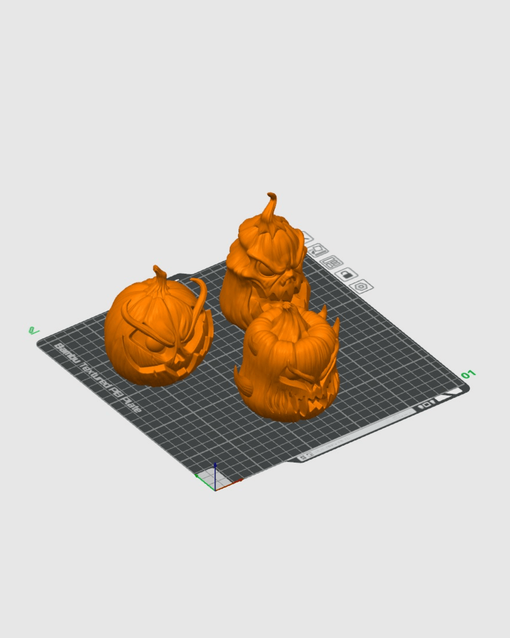 Pumpgrin Trio — halloween decor, view 24, 3D printed by Craft & Press