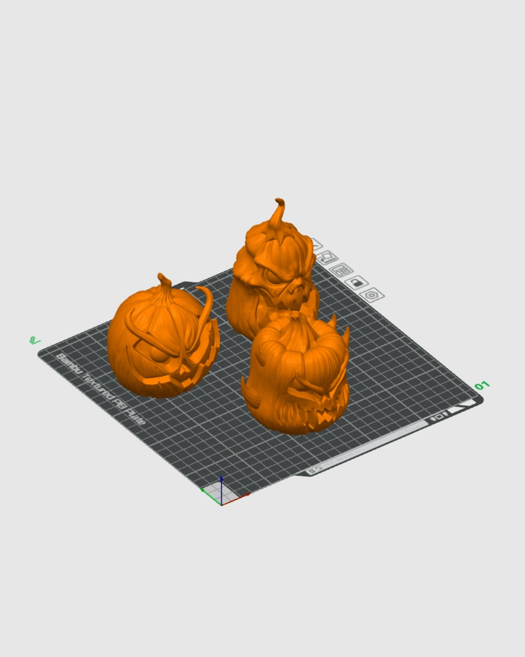 Pumpgrin Trio — halloween decor, view 24, 3D printed by Craft & Press