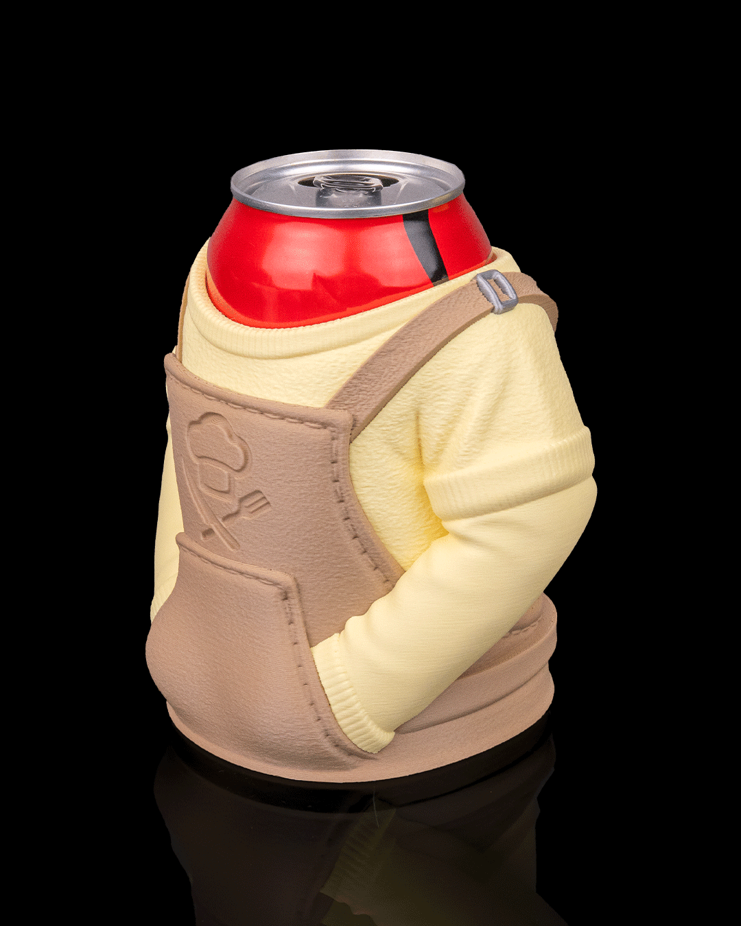 Apron Can Holder — 3D printed can holder, side profile