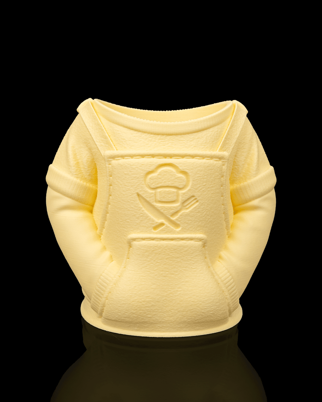 Apron Can Holder — 3D printed can holder, styled on a shelf