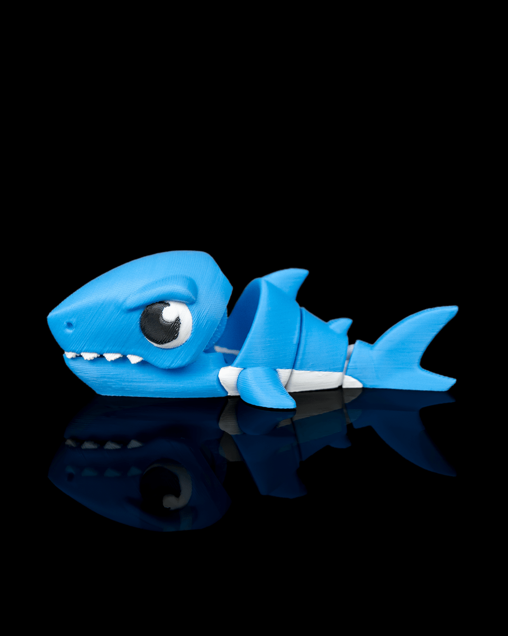 Bite Fin — 3D printed fidget toy, size reference