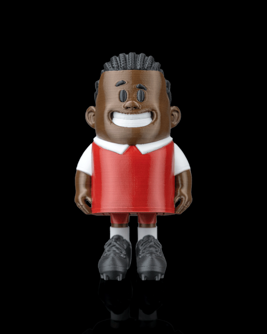 Center Forward — 3D printed soccer gift, styled on a shelf