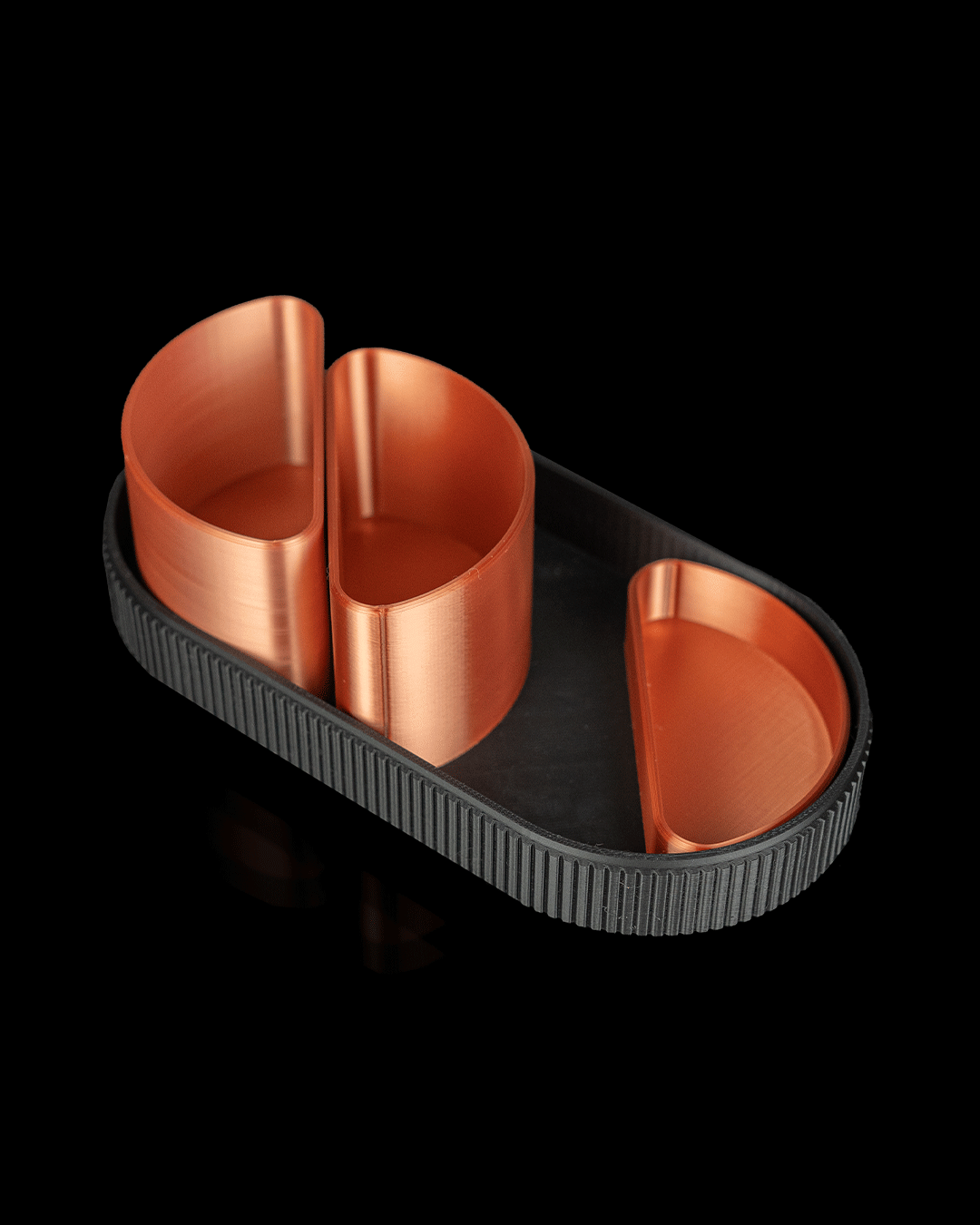 Coffee Bar Tray — 3D printed coffee pod holder, close-up of the finish
