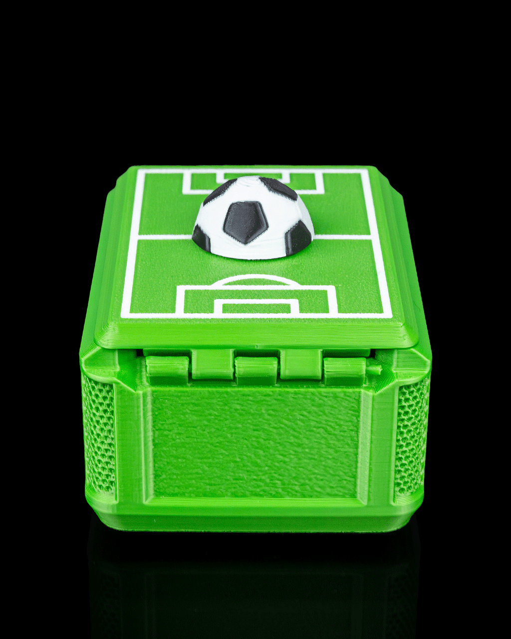 Collectors Pitch Sticker Box — 3D printed soccer gift, with color options
