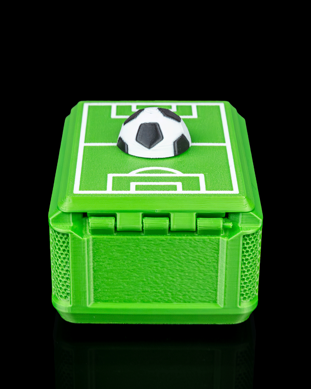 Collectors Pitch Sticker Box — 3D printed soccer gift, with color options