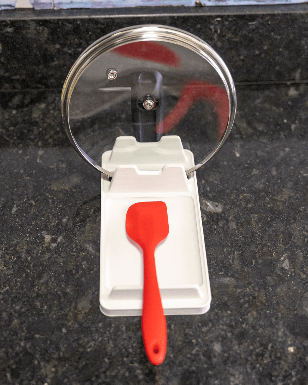 Cooking Utensil Rest — 3D printed kitchen organizer, detail view