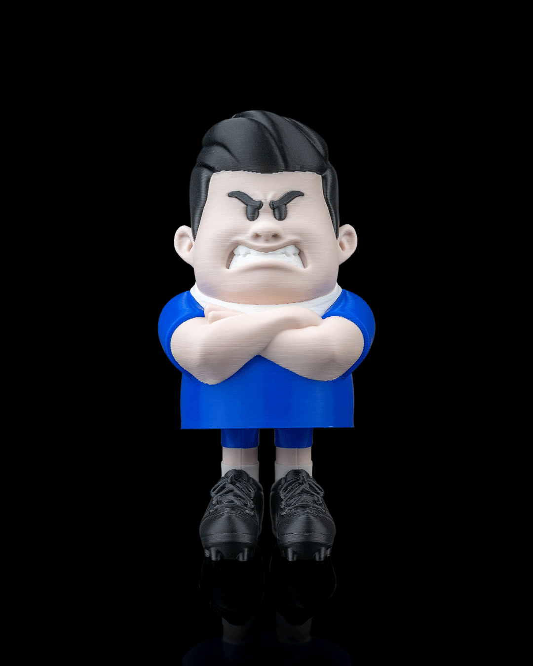 Defensive Midfielder — 3D printed soccer gift, styled on a shelf