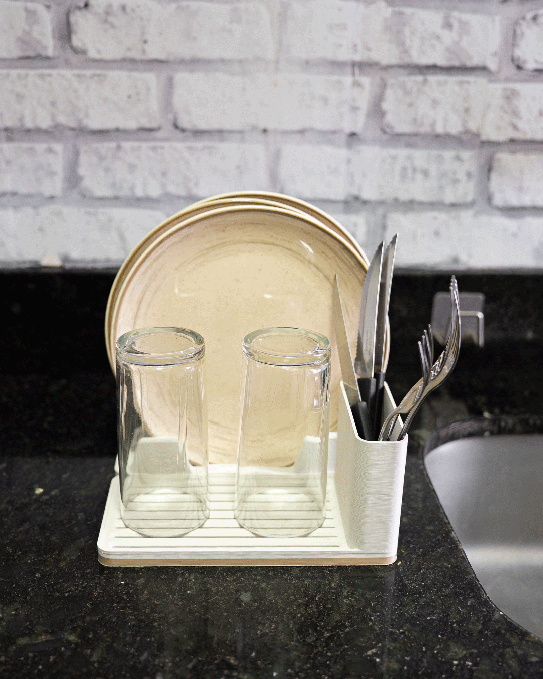 Dish Drying Rack Kit — 3D printed kitchen organizer, detail view