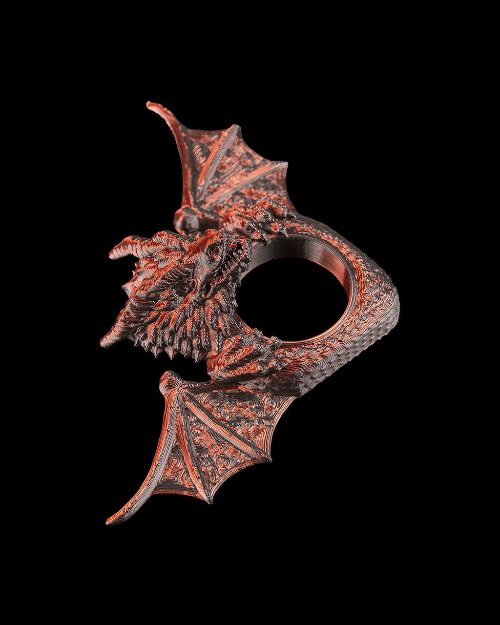 Dragonwing Page Holder — 3D printed desk organizer, size reference