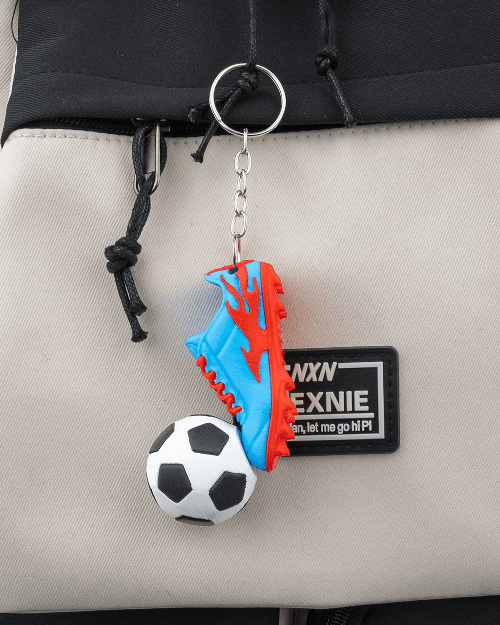 First Touch Fidget — 3D printed soccer gift, shown in use