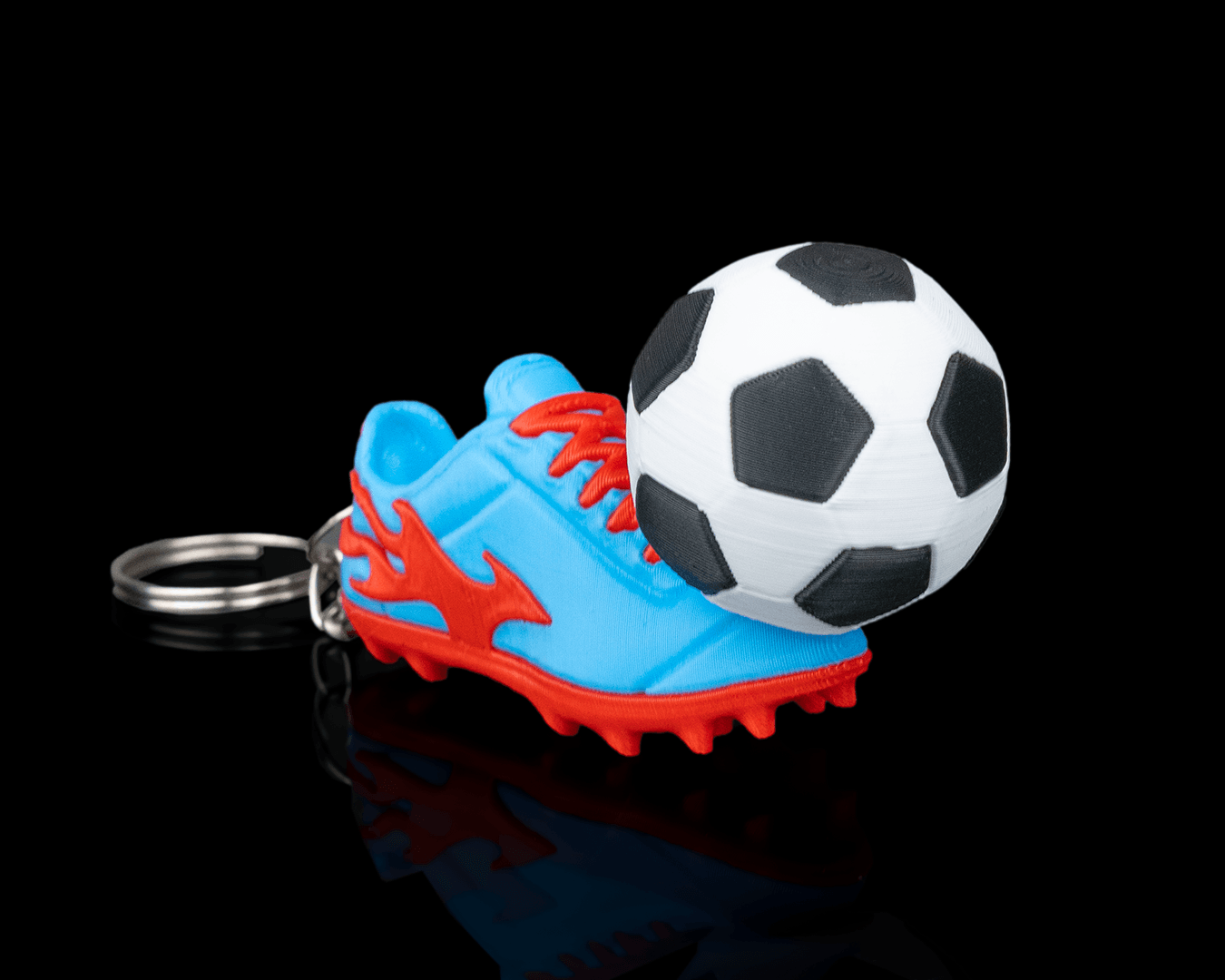 First Touch Fidget — 3D printed soccer gift, side profile