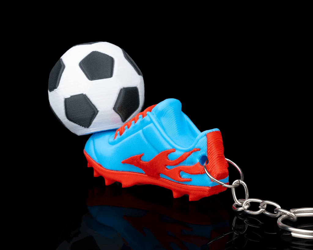 First Touch Fidget — 3D printed soccer gift, close-up of the finish